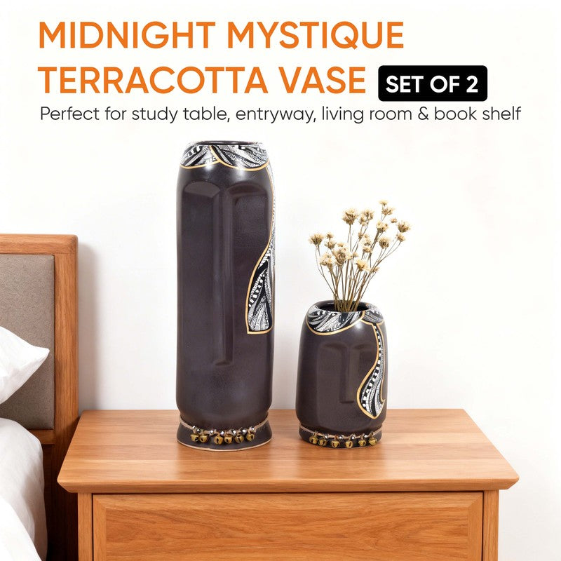 Ilasia Tribal Vase (Black) - Set Of Two media 10
