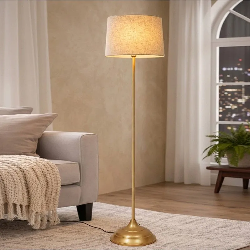 Gabriella Floor Lamp - Gold & White media 1