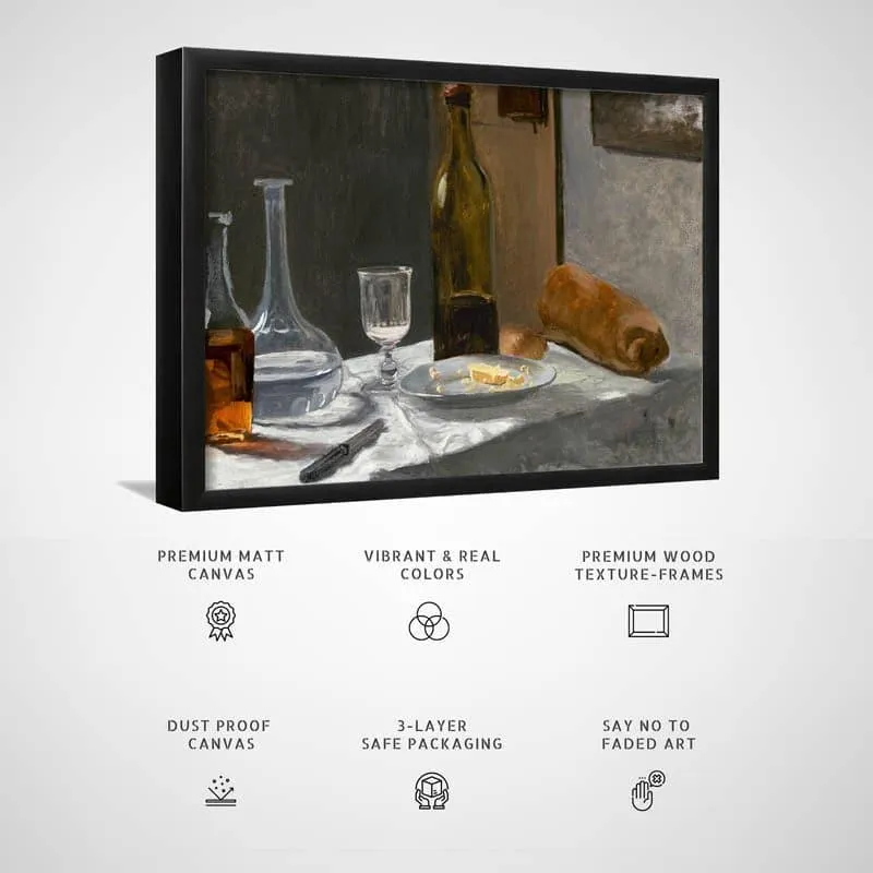 Still Life With Bottle By Claude Monet - Black Frame media 3