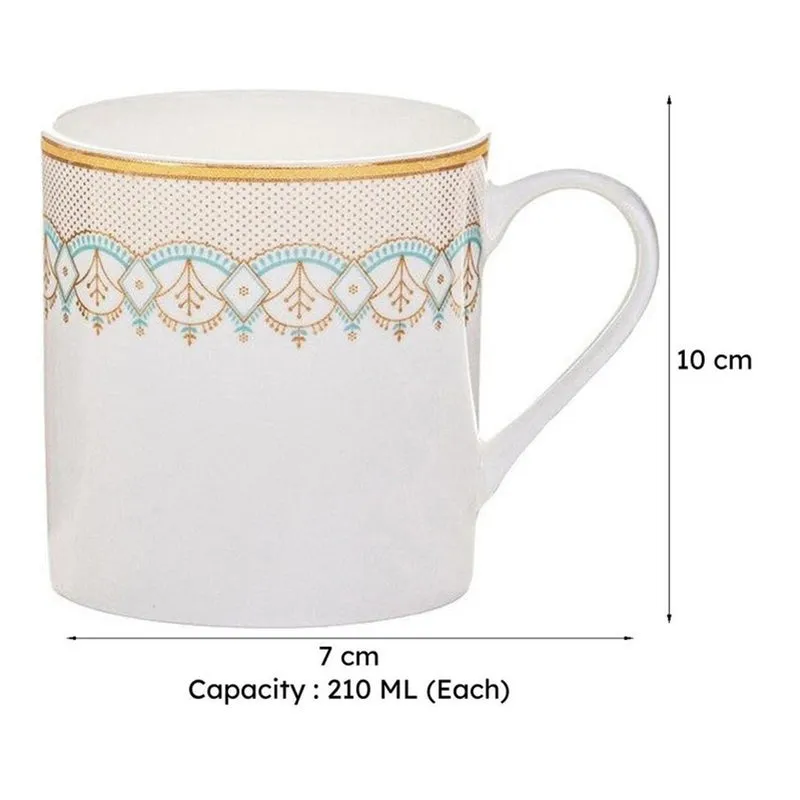 Classic Bone China Tea Cup (210 mL Each) - Set Of Six media 7