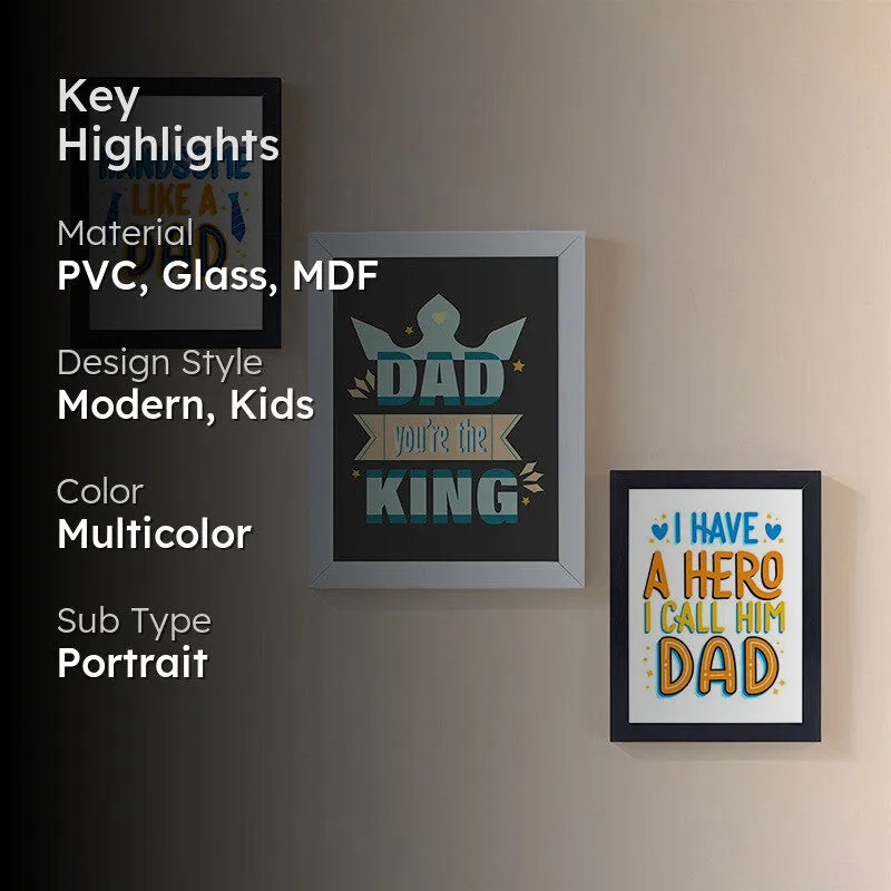 Dad King Wall Art - Set Of Three media 2