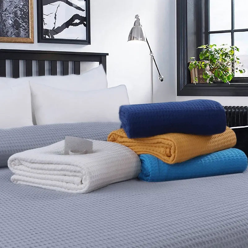 Axitra Wafel Weave Cotton Blanket - Grey media 9