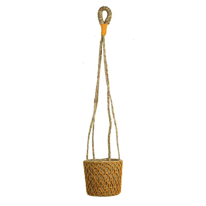 Tantaa Sea Grass Hanging Planter - Beige media 5