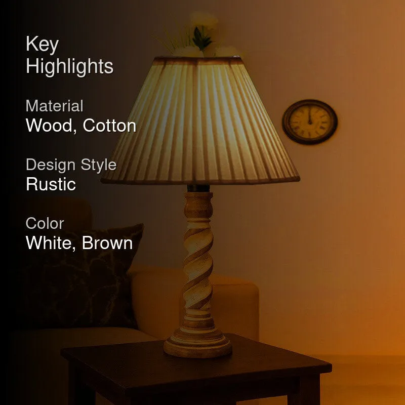Modera Zyno Wooden Table Lamp - White media 2