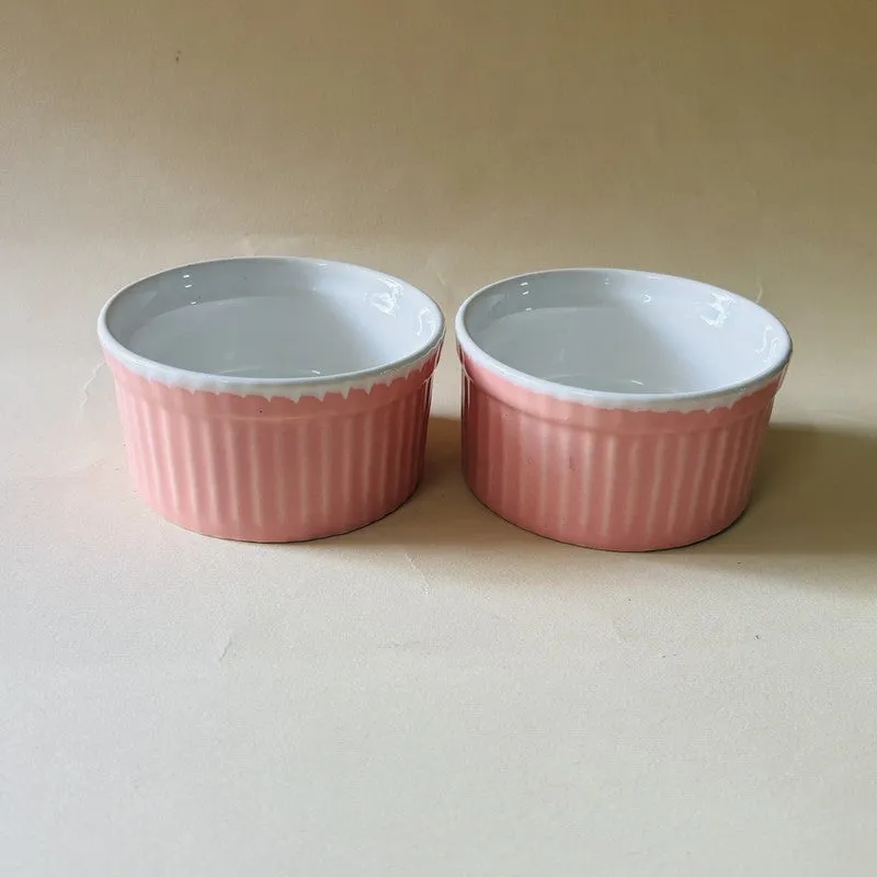 Ceramic Dessert Bowls (Pink,150 mL Each) - Set Of Two media 5