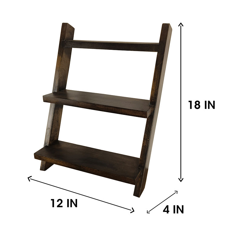Plank Wooden Shelf 2 Step Ladder media 6