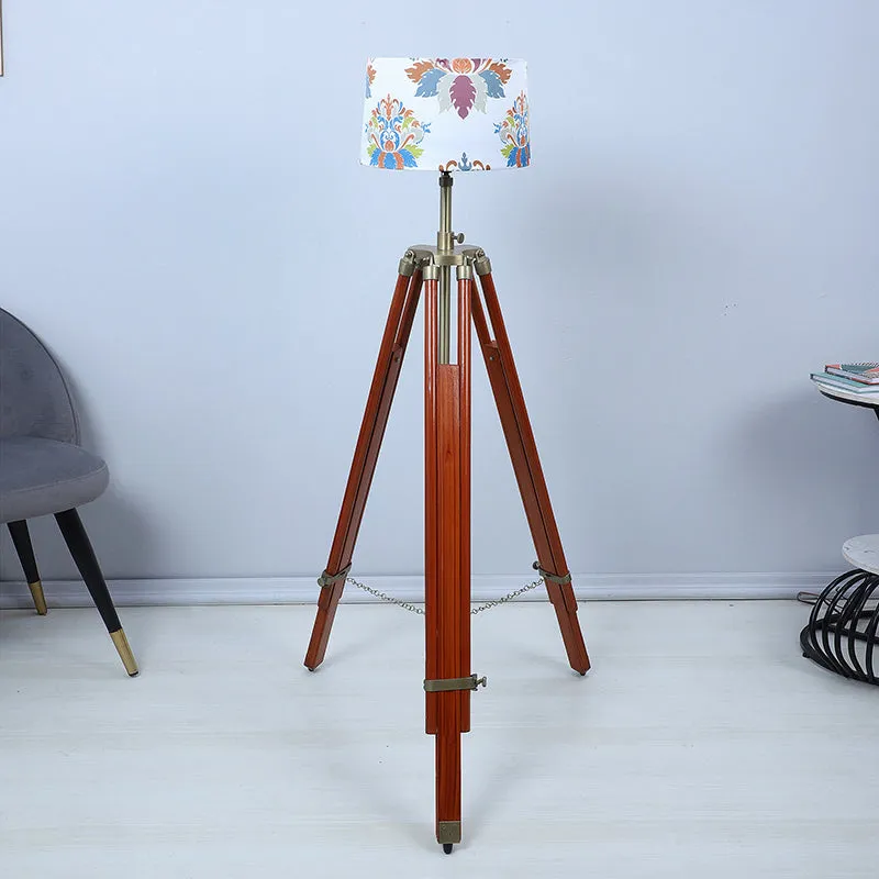 Nordlys Printed Tripod Floor Lamp - Brown media 2
