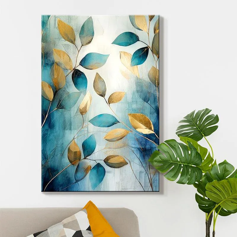 Gilded Breeze Poly Canvas Wall Painting media 1