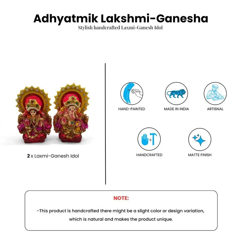 Divinora Terracota Lakshmi Ganesh Idols - Set of Two media 8