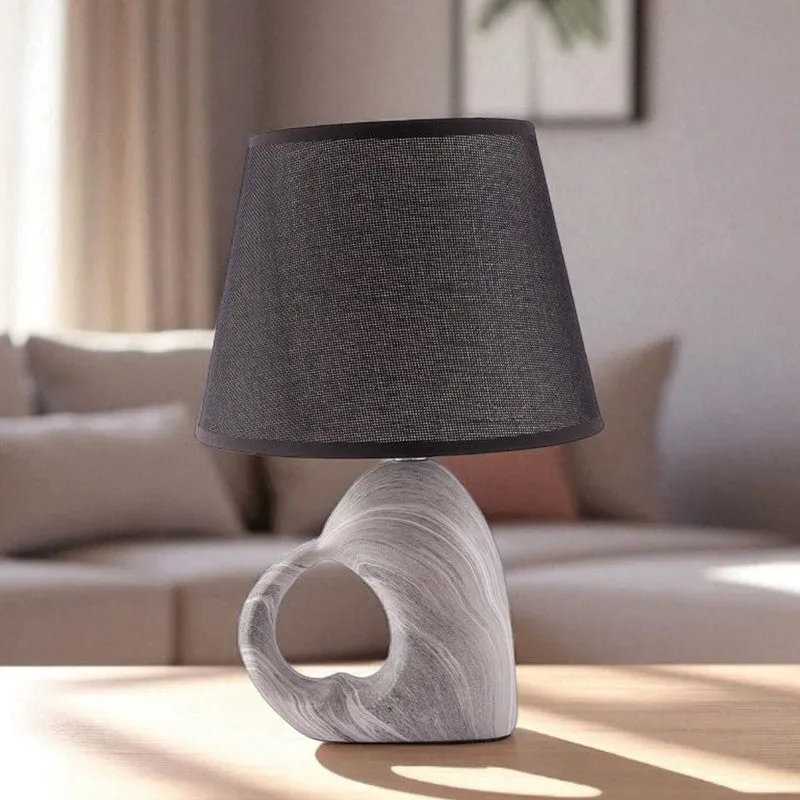 AarviDecor Monroe Decorative Cotton Table Lamp - Black media 4