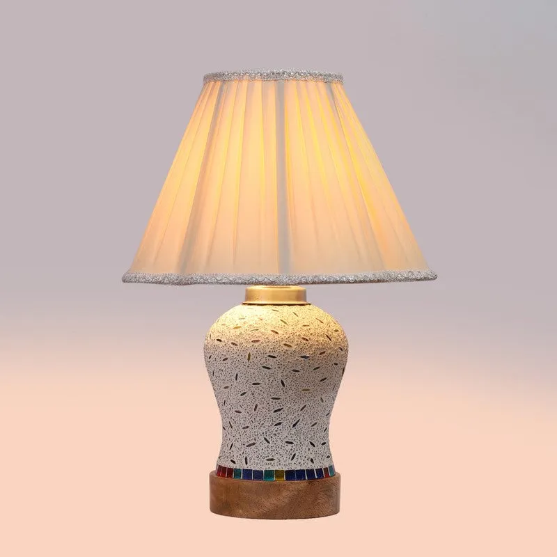Nivora Pleated Wooden Table Lamp - Multicolor media 6