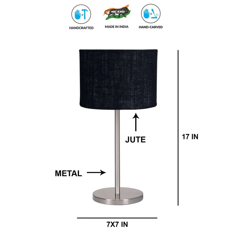 Noctra Calm Glow Metal Table Lamp - Black media 8