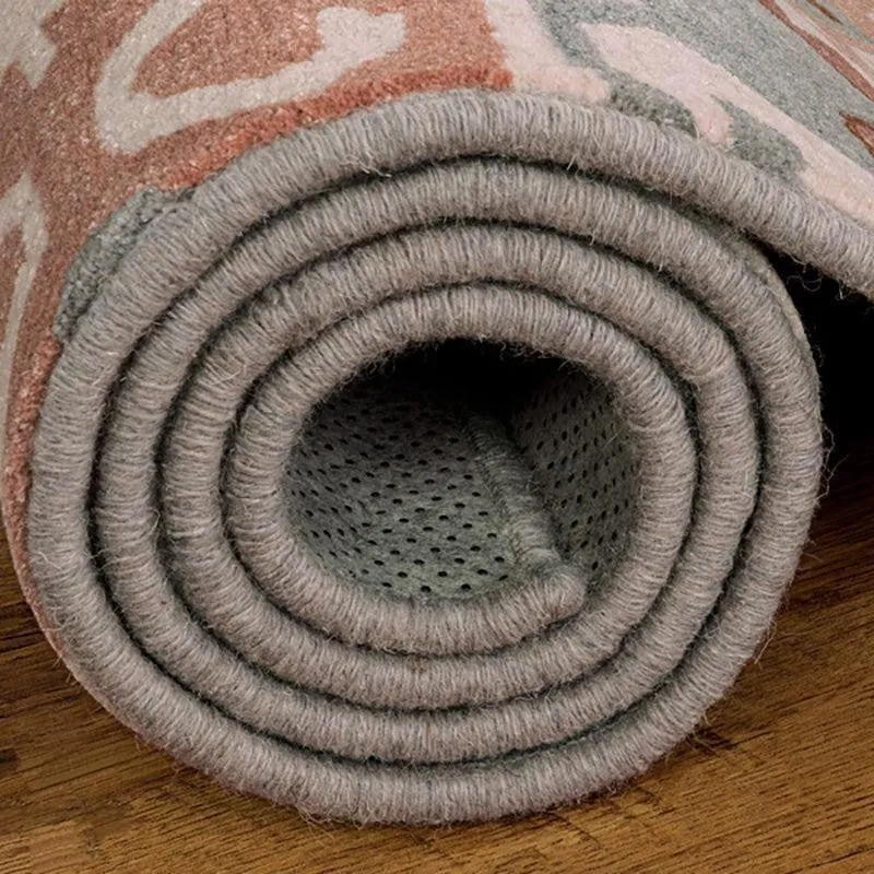 Fredegar Hand Tufted Ethnic Wool & Nylon Carpet - Grey media 5