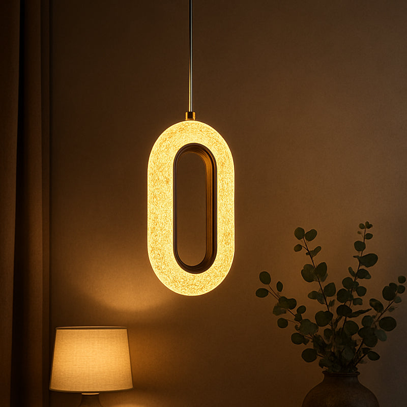 Infinity Oval LED Glass Ceiling Lamp - Gold media 6