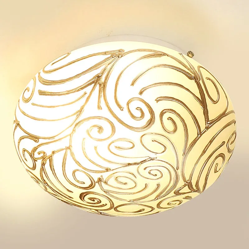 Clario Flush Mount Glass Ceiling Lamp media 4