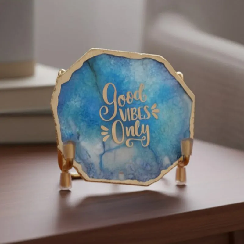 Good Vibes Agate Showpiece - Blue media 1
