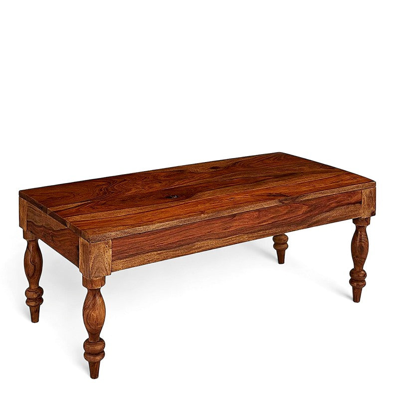 Zynex Sheesham Wooden Center Table - Brown media 4