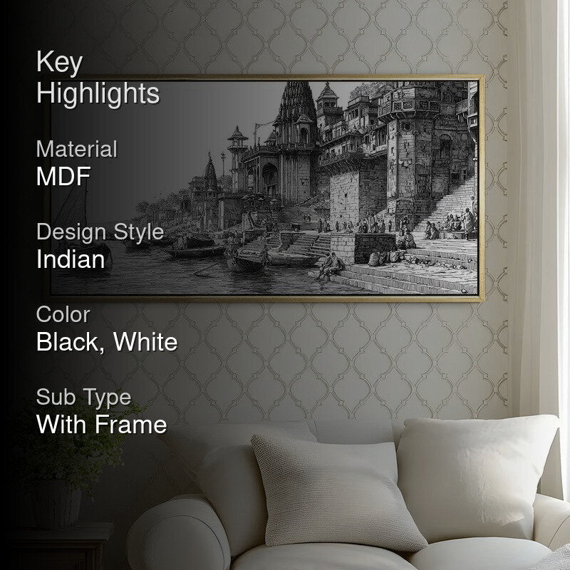 Monochrome Banaras Reverie Wall Art media 2