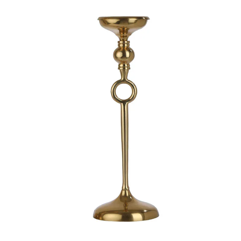 Luna Pillar Candle Holder (Gold) - Small media 4