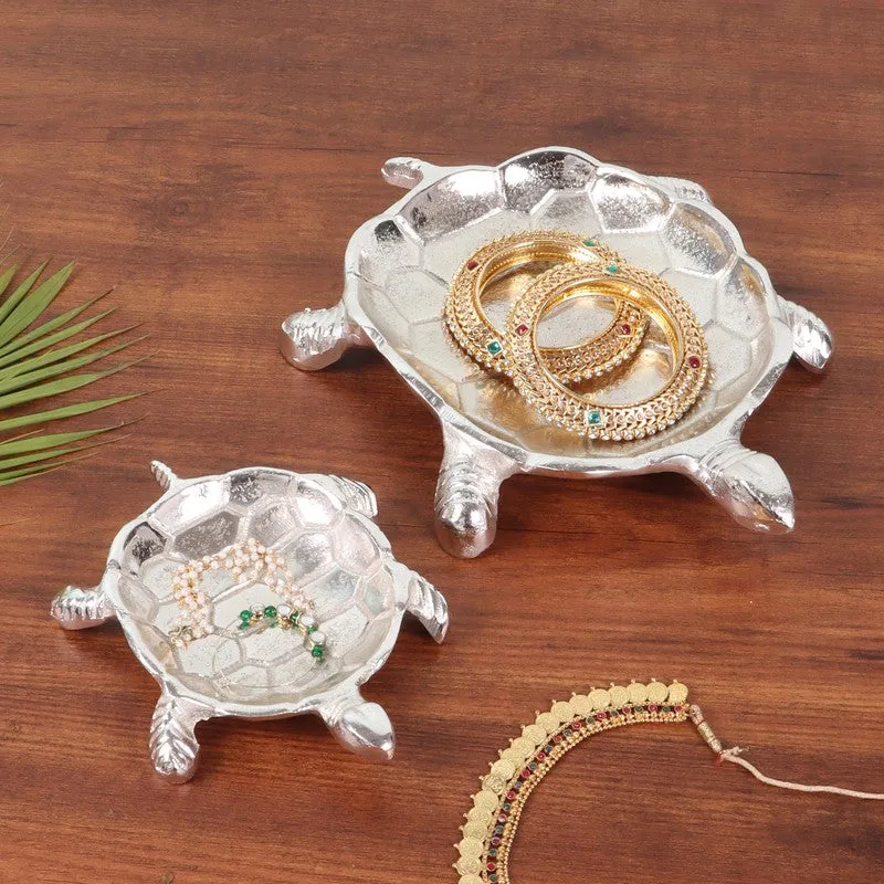 Royal Turtle Accent Tray (Silver) - Set Of Two media 1