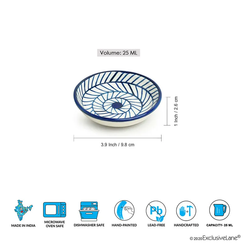 Indigo Ethnic Dip Bowl (25 ML) - Set Of Four media 6