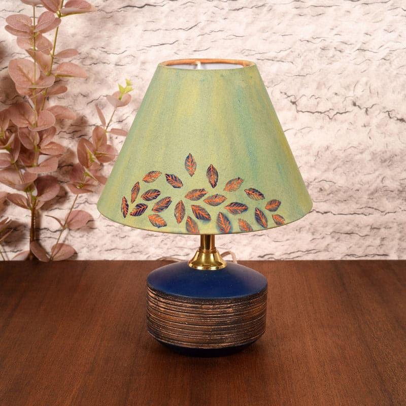Leaves In Wind Wooden & Terracotta Table Lamp - Multicolor media 3