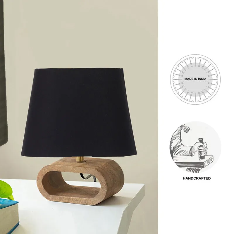 Adagio Wooden Table Lamp - Black,Brown media 4