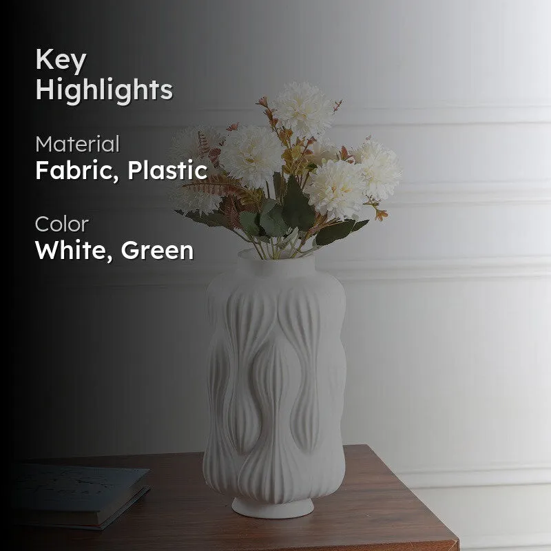 Coralia Mum Artificial Flowers - White media 2