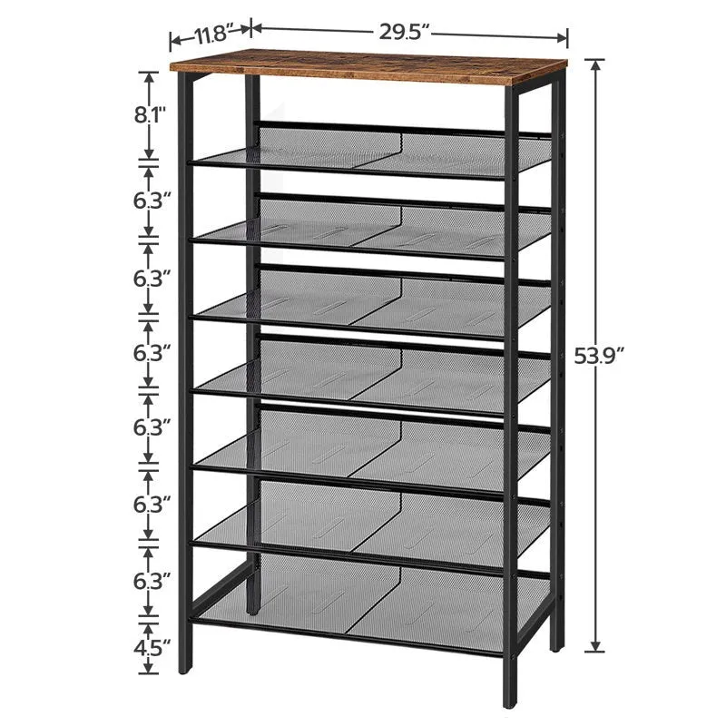 Versatile Metal Shoe Rack - Black,Brown media 11