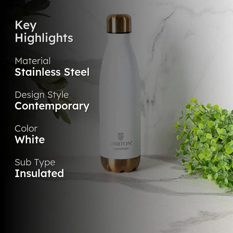 Hydro Halo Hot & Cold Thermos Water Bottle (White) - 500 mL media 2