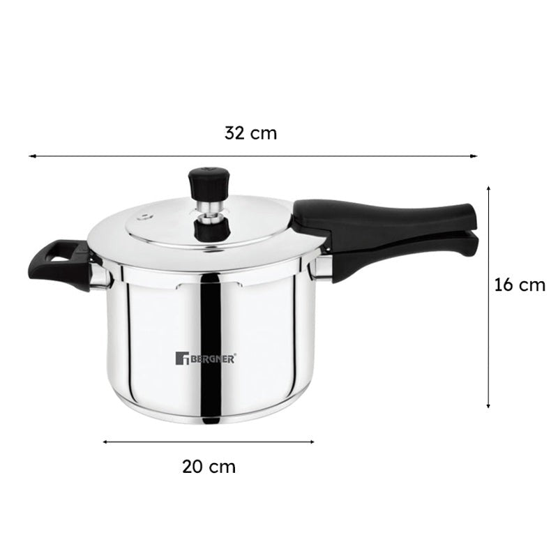 Bergner Edge Induction Safe Pressure Cooker - 2000 ml/16 Inches media 10