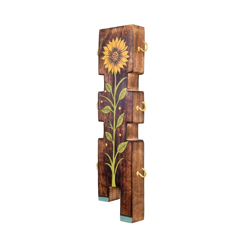 Sunflower Wooden Key Holder media 5