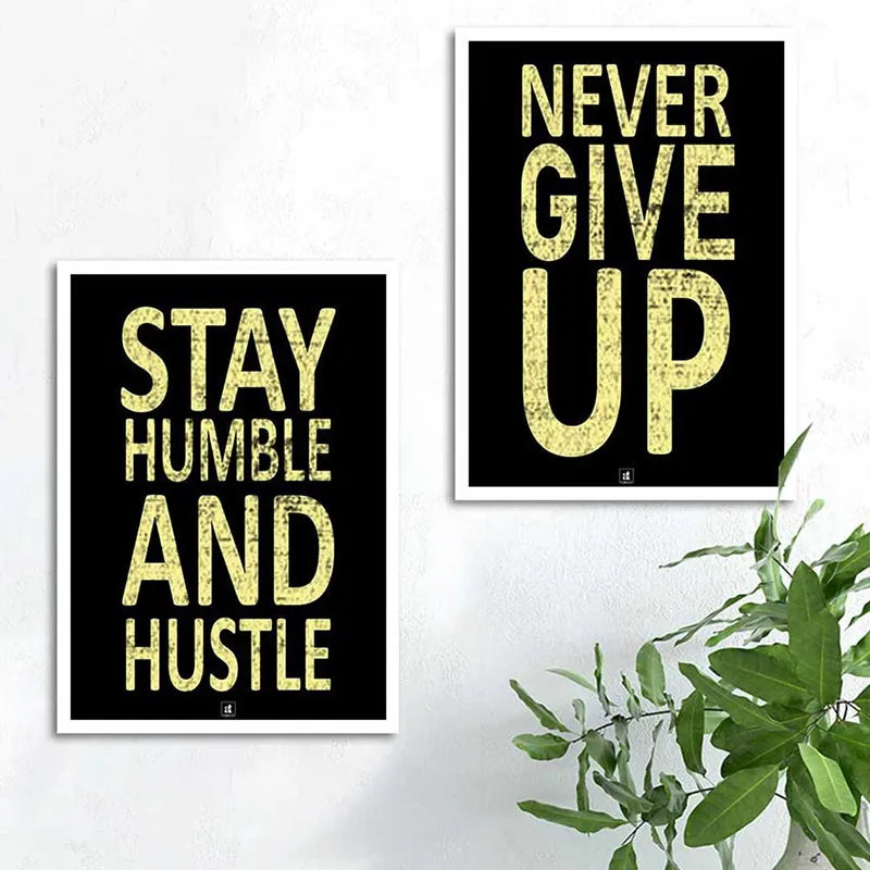 Humble & Hustle Wall Art - Set Of Two media 1