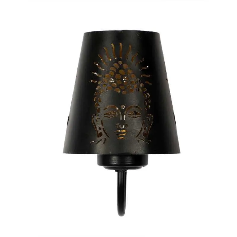Moksh Etched Metal Black Wall Lamp media 4