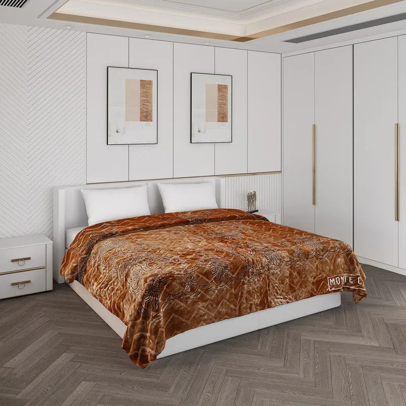 Monte Carlo Autumn Embrace Blanket (Brown) - 950 GSM media 1