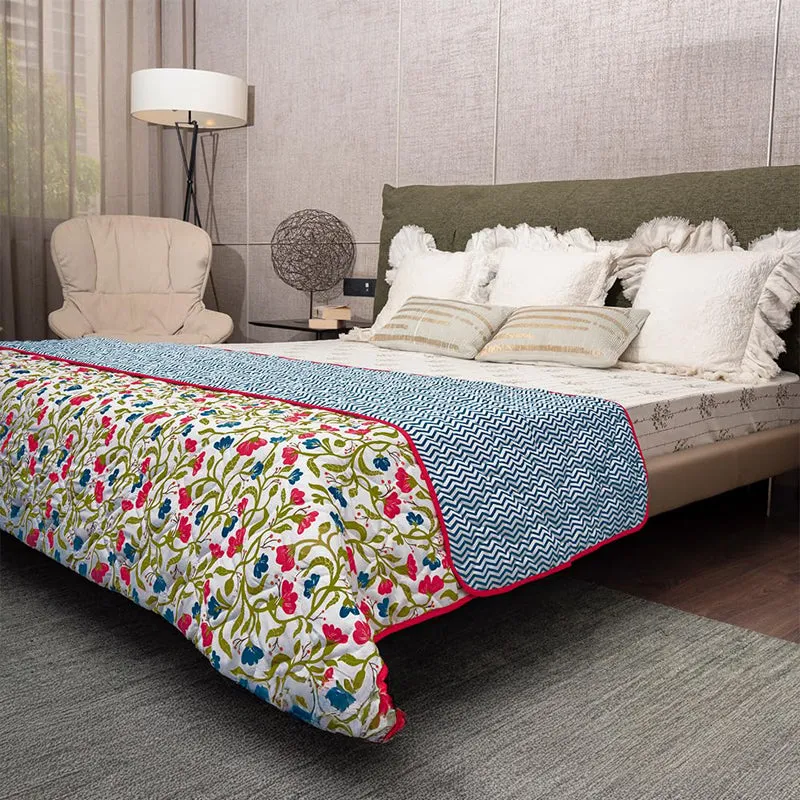 Urban Space Kashmir Reversible Dohar (Pink) - 120 GSM media 1