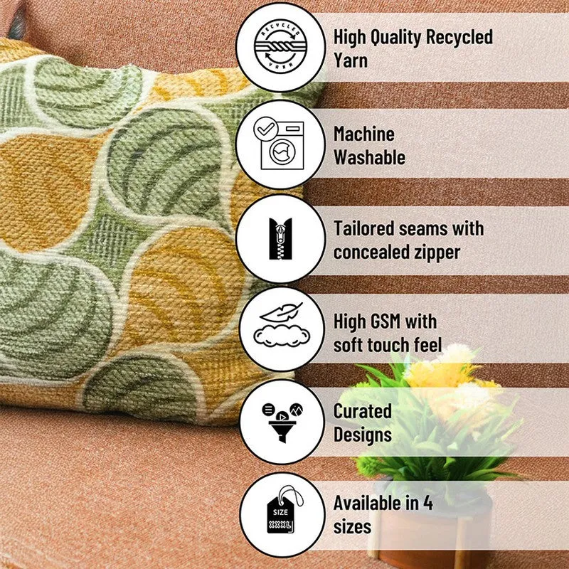 PetalPrism Cushion Cover - Green, Yellow media 6
