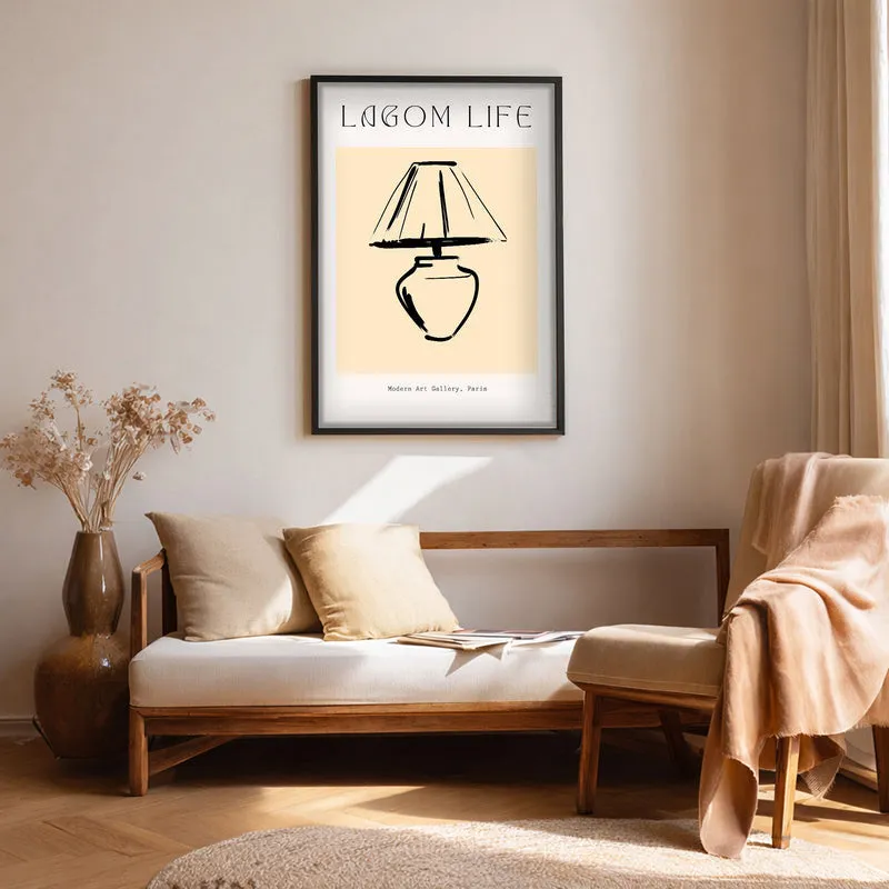 Restful Glow Canvas Wall Painting With Black Frame media 1