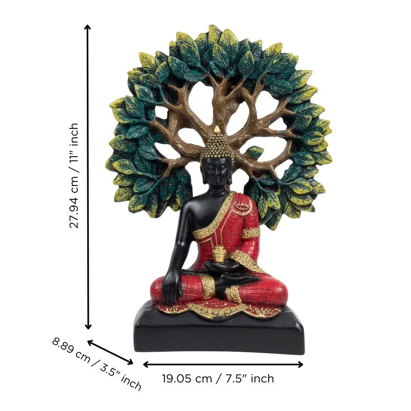 Zenroot Buddha Resin Idol - Black media 5