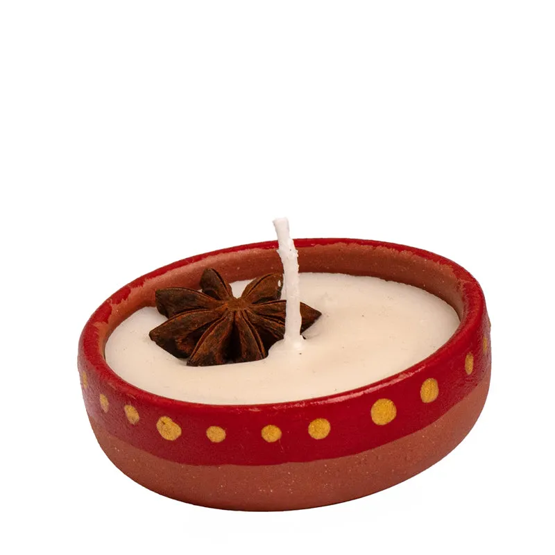 Miya Handpainted Cinnamon Scented Candle - Set Of Four media 4