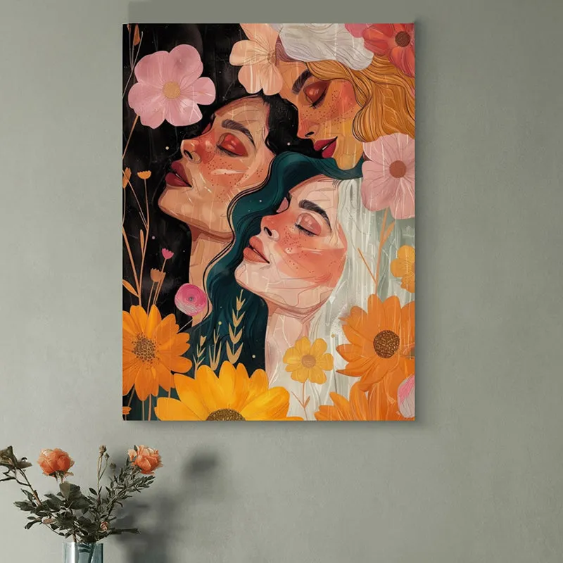 Women In Bloom Wall Painting media 3