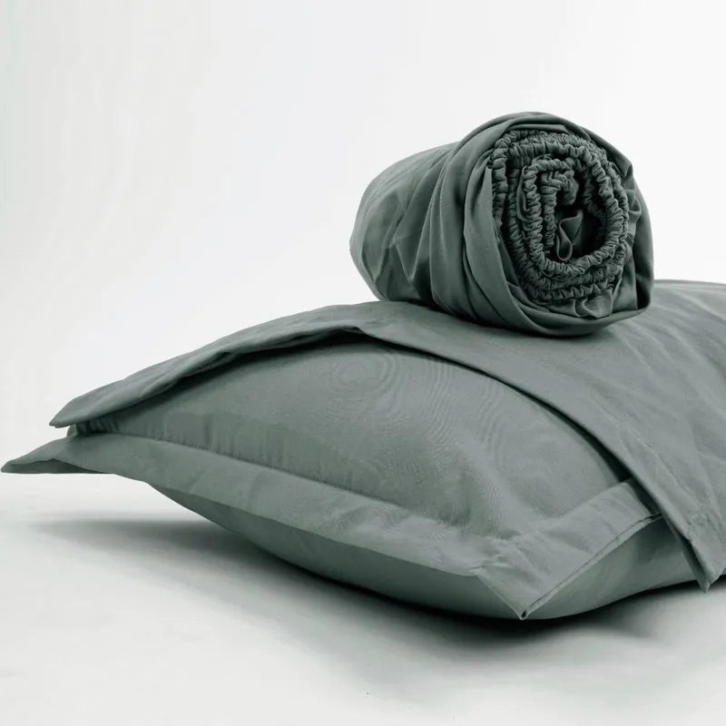 Cloud Drift Fitted Microfiber Bedsheet (Dark Grey) - 140 GSM media 6
