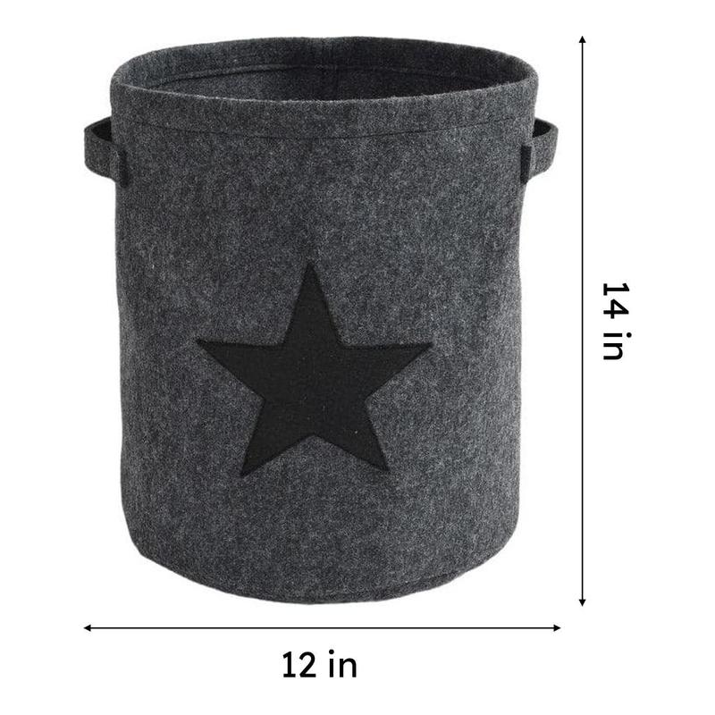 Starry Felt Laundry Basket media 8