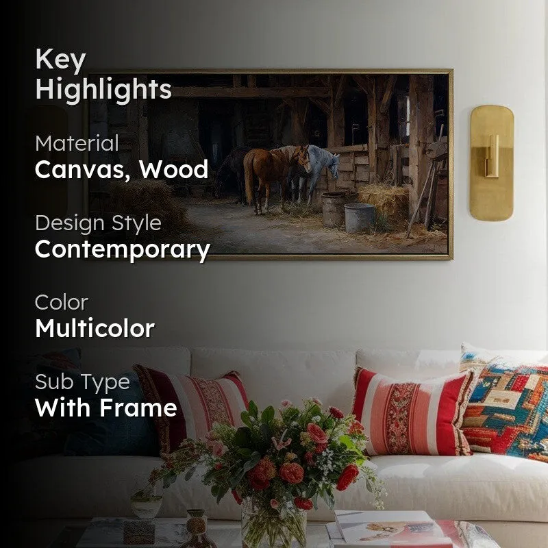 Pastoral Canvas Wall Painting With Frame media 2
