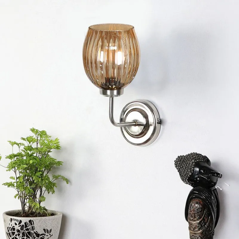 Golden Aura Stripes Glass Wall Lamp media 3