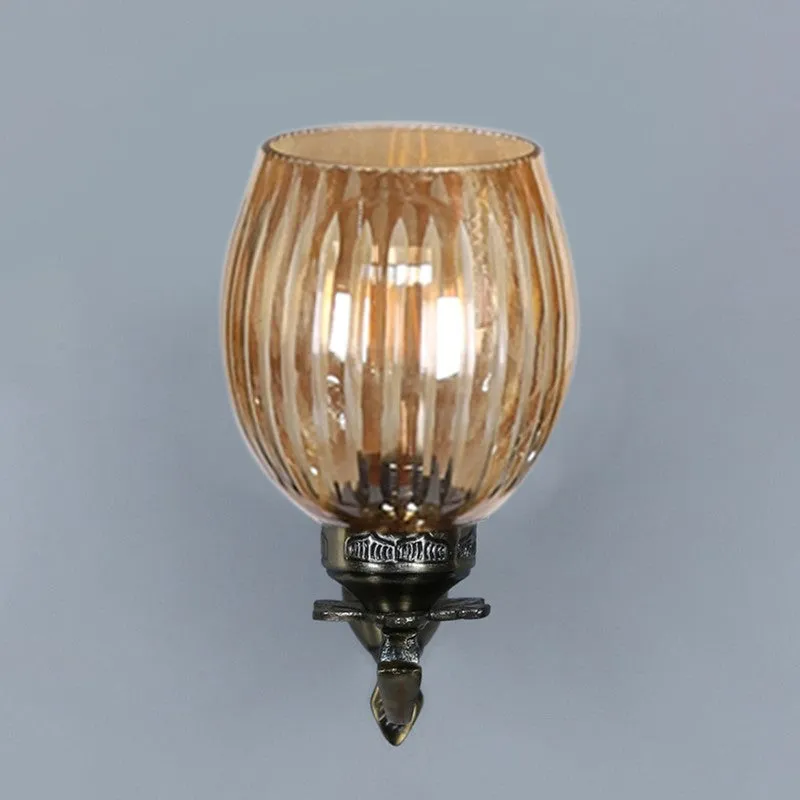 Vintage Glow Antique Base Glass Wall Lamp media 6