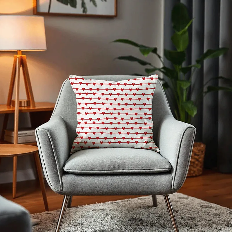 Heartstring Printed Velvet Cushion Cover - Set Of Five media 4