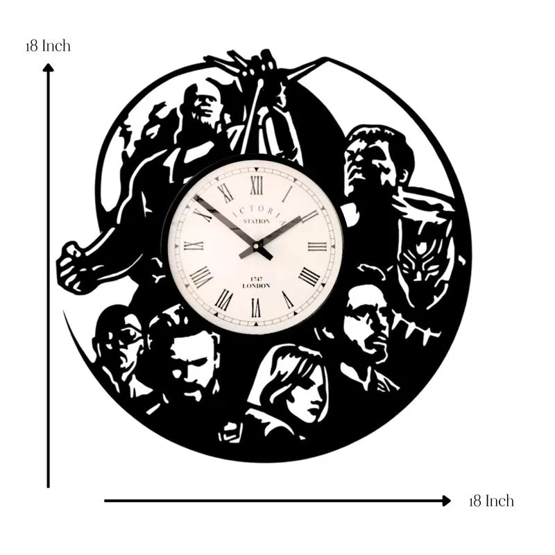 Stroke Steel Analog Wall Clock - Black media 7