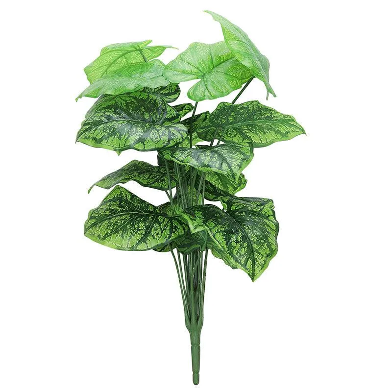 Faux Botanic Dark Green Alocasia Plant - 2 Feet media 3
