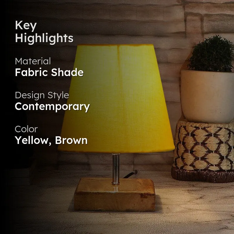 Tryda Fabric Table Lamp - Yellow,Brown media 2